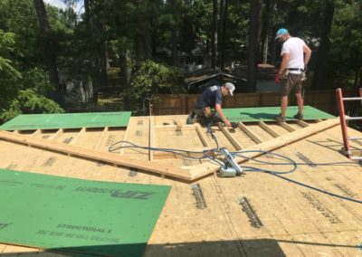 Exterior wall construction for home by BNH Builders