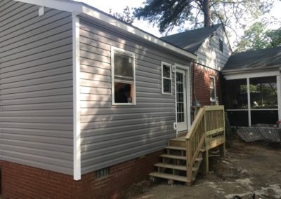 Porch stairs construction in Ashland, VA by BNH Builders